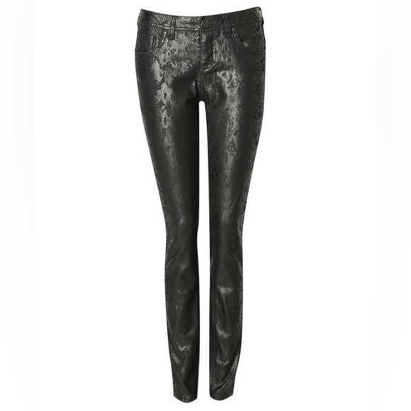 Ricki's Denim - FLASH SALE!! Ricki's Snakeskin Print Coated Skinny  Jeans Mid Rise Black Size 25